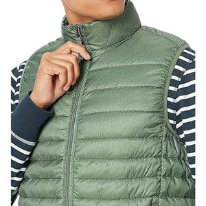 Chaqueta sin mangas estilo universitario para hombre, informal, con cremallera frontal, cuello alto, de lona, ajuste holgado, con logotipo personalizado, venta al por mayor a granel para otoño - Product Image 3