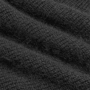 Sudadera con capucha de mohair personalizada para hombre y mujer, jersey de punto oversize, suéter de mohair, sudadera corta de punto esponjoso con rayas - Product Image 5