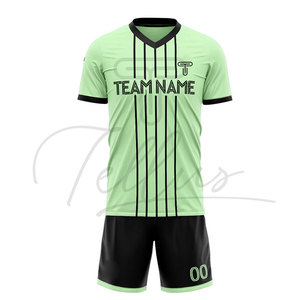 Tenue de football de haute qualité 2026 en polyester, maillot de football à col rond avec short, uniforme de football avec nom d'équipe personnalisé - Product Image 5