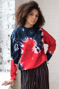 Custom Ladies Tie Dye Sweatshirt new design crew neck shirt fantastic tie dye sweatshirt - Product Image 4