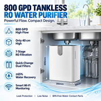 Système de purification d'eau par osmose inverse LONSID sous évier, 800G, débit élevé, filtration en 7 étapes, fonction d'auto-nettoyage