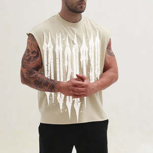 Camiseta sin mangas personalizada para hombre, chaleco deportivo para culturismo, camiseta de algodón acanalado para hombre - Product Image 5