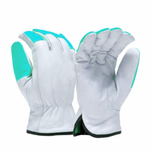 Gants de sécurité confortables en cuir de chèvre robuste, résistants à la chaleur, antidérapants, avec manchette élastique pour la construction et le jardinage quotidiens - Product Image 4