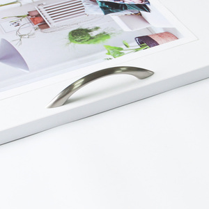 High Strength Zinc Alloy Brushed Nickel Bow Cabinetry <b>Handles</b> for Kitchen Cupboard Dining Room Bathroom <b>Furniture</b> Hardware - Product Image 1