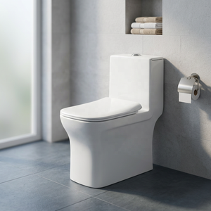 WC monobloc en céramique sans bride, à chasse d'eau cyclonique, pour salle de bain moderne, directement de l'usine - Product Image 4