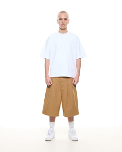 Men's High Waist Corduroy Bermuda Shorts Solid Color Casual Style Button Fly Pockets Woven Fabric - Product Image 3