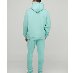 Commande en gros OEM – Ensemble de survêtement personnalisé à manches longues en molleton technique : Sweat à capuche et pantalon de jogging fuselé ajusté pour homme - Product Image 4