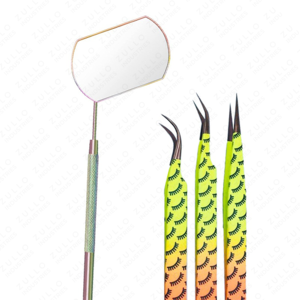 Juego de Pinzas para Pestañas de Acero Inoxidable Arcoíris, 4 Piezas, Acabado Espejo, Punta Puntiaguda, Herramientas Clásicas para Extensión de Pestañas, Personalizadas - Product Image 3