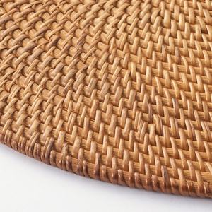 Rustic Rattan <b>Placemat</b> With Cobweb Design <b>Round</b> Woven Table Mat Premium Straw Coaster Beach Wedding Decor Charger Plates Wholesa - Product Image 4