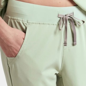 Ensemble de blouses médicales pour femmes, col en V, manches courtes, vert, coton et polyester, uniformes d'hôpital avec poches - Product Image 4