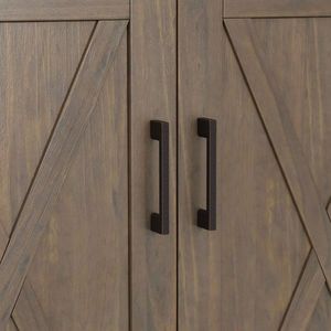 Mueble de almacenamiento bajo Smoky Brown Ela para sala de estar - Product Image 6