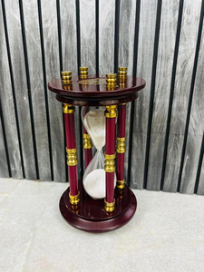 Reloj de Arena de Madera Vintage, Reloj Decorativo de Mesa con Temporizador de Vidrio, Decoración Antigua para el Hogar, Oficina o Escritorio, Regalo al por Mayor - Product Image 1