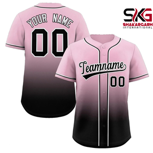 Maillot de baseball noir personnalisé avec nom et numéro, chemise d'uniforme d'équipe à manches courtes - Product Image 2