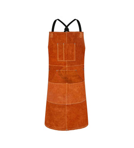 Ropa de Soldadura de Cuero PU Marrón con Tirantes Cruzados, Resistente al Calor 800C, Tipo 2, Protección Contra Incendios para Mujeres - Product Image 5