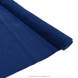 Tissu en rayonne tissé sur mesure, avec dos en velours floqué, largeur 54 pouces, textile RD55-422 Bleu - Product Image 1