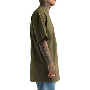 T-shirts pour hommes Shaka Wear 100% coton lourd 220g, coupe ample, sans motif - Respirant, manches courtes, col rond, streetwear décontracté - Product Image 3
