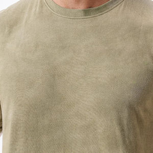 เสื้อยืดผู้ชายสไตล์ยูนีค ล้างสีแบบแอซิด คุณภาพสูง ขายดี ผลิตตามแบบ OEM ผ้าคอตตอน 100% แห้งเร็ว เนื้อผ้าวอร์สเตด ราคาถูก ทันสมัย - Product Image 6