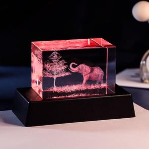 Estatua de Elefante 3D de Cristal, Decoración para Amantes de los Elefantes, Regalo de Cumpleaños o Día de la Madre, Estatuilla de Mamá D - Product Image 2
