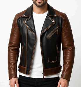 CLOVIX SPORTS Custom Made Leather <b>Jacket</b> Men High Quality Low Price Biker <b>Jacket</b> Wholesale - Product Image 2