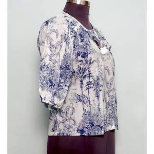 Haut tricoté à la main en pur coton, respirant, style vintage, pour femme, coupe décontractée, manches mi-longues, idéal pour l'hiver, l'été, le printemps, le bureau ou les loisirs. - Product Image 4