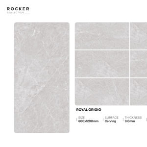 กระเบื้องพอร์ซเลนแกะสลักลายหรูหรา ขนาด 600x1200 มม. 60x120 ซม. 24x48 นิ้ว รูปแบบขนาดใหญ่ ผิวสัมผัสสำหรับตกแต่งบ้านสมัยใหม่และพื้นที่เชิงพาณิชย์ - Product Image 1