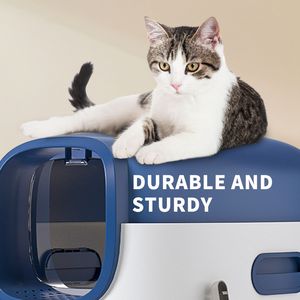 "XL Smart Plastic <b>Cat</b> Litter <b>Box</b> Large Space Practical & Cost Effective" - Product Image 5