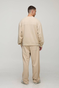 Sweat-shirt à col rond en molleton 100% coton 280 g/m², broderie personnalisée en usine, motif uni, écologique, respirant, pour homme, hiver - Product Image 2