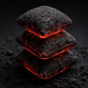Briquettes de sciure de bois noires en forme de coussin pour barbecue (BBQ) - Product Image 1