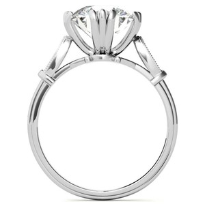Anillo de compromiso y boda de lujo con moissanita tallada, chapado en oro de 14K y plata de ley 925, con engaste de puntas, ideal como regalo de aniversario o promesa nupcial. - Product Image 3