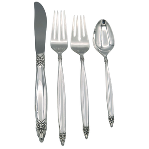 ชุดช้อนส้อมสแตนเลสคลาสสิก พร้อมด้ามจับขัดเงา สำหรับงานแต่งงาน ชุดอาหารค่ำ ทำด้วยมือ ลดราคา - Product Image 2