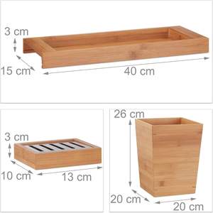 Best-seller, ensemble d'accessoires de salle de bain en bois de luxe moderne, écologique, artisanal, 3 pièces, brosse naturelle - Product Image 6