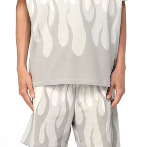 High Quality Printed Tee <b>Shirt</b> & Short Sets for Men 2 Piece Your Own Color & Print Men's Streetwear Cotton T-<b>Shirt</b> & Short Set - Product Image 6