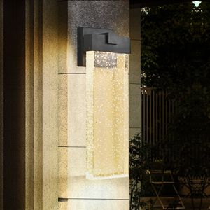 Applique da Esterno Moderna da 18 Pollici, Impermeabile, con LED da 12W e Cristalli a Bolle, Finitura Nera, Confezione da 1, di Dow - Product Image 1