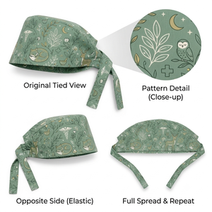 High Quality Nurses Ponytail <b>Scrub</b> <b>Caps</b> New Arrival Medical Custom Design Printed Short Hair Nurse <b>Cap</b> For Hospital Use - Product Image 5