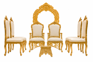 Mandap de mariage moderne Radhika flottant exclusif, scène légère en fibre de verre sculptée de luxe, plafond floral, mariage indien - Product Image 5