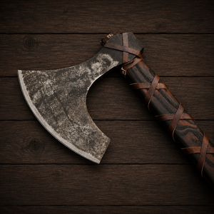 Hacha Vikinga Hecha a Mano – Hoja Nórdica Grabada con Mango de Madera, Hacha Nórdica con Acabado Envejecido para Hombres, Regalo Único para Él, Coleccionistas - Product Image 2