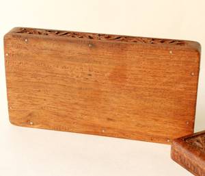 <b>Cheap</b> Wooden Storage <b>Box</b> for Precious Accessories, Wedding Memories, Coins and Special <b>Gifts</b> with Rustic Vintage Carving - Product Image 3