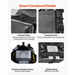 Borse Laterali per Moto di Grande Capacità 56 L (28 L X 2) Impermeabili in Tessuto ABS Compatibili con la Maggior Parte delle Moto - Product Image 6