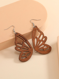 Pendientes de Madera Pulida Hechos a Mano en India con Diseño de Ángel, Elegantes y Ecológicos para Mujeres y Niñas, Joyería de Alta Calidad - Product Image 6