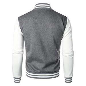 Blouson universitaire unisexe noir uni en polaire respirant à col montant pour homme et femme, idéal pour l'hiver – Vente en gros - Product Image 5