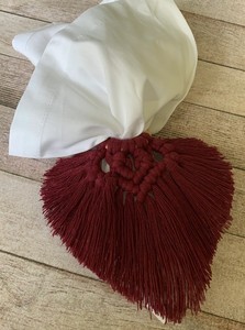Porta servilletas de macramé estilo boho. Decoración de mesa ideal para bodas - Product Image 2