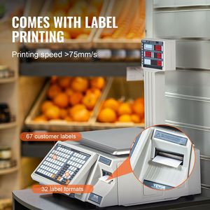 Digitale elettronico prezzo scala di calcolo 66 LB LCD LED cibo commerciale frutta prodotti a base di carne di conteggio peso per negozio al dettaglio - Product Image 3