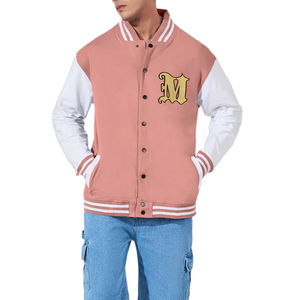 Blousons de baseball d'hiver personnalisés avec logo pour hommes – Style universitaire brodé, tendance, patchwork vintage - Product Image 6