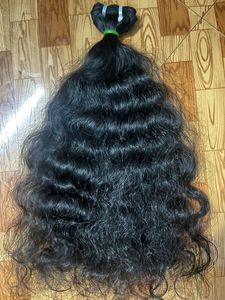 Extensiones de Cabello Humano Rizado Indio Natural, Remy, Doble Trama, Puntas Gruesas, Negro Natural, Precio de Fábrica desde India - Product Image 4