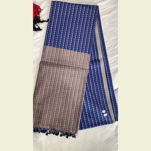 ผ้าไหม/ผ้าฝ้ายทอมือสีเทาดำลายบูติ คอลเลคชั่นใหม่ เนื้อผ้านุ่ม น้ำหนักเบา เป็นมิตรกับสิ่งแวดล้อม ดีไซน์สวยงาม เหมาะสำหรับงานแต่งงานของผู้หญิง - Product Image 3