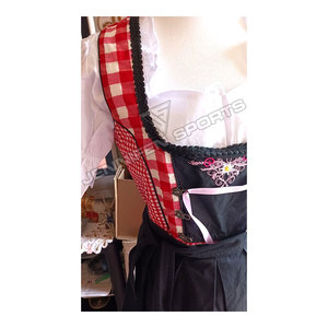 Costume d'Oktoberfest allemand pour femmes, Dirndl traditionnel bavarois, robes de cosplay pour carnaval de la bière, serveuse de taverne, demoiselle d'honneur - Product Image 3