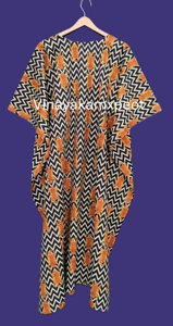 Elegante Kaftán Midi con Estampado de Leopardo, Mangas Medias, Cintura Alta, Tejido de Algodón Ecológico y Transpirable - Product Image 5