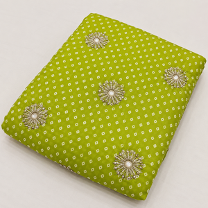 Tissu brodé perlé personnalisé, tissu à sequins, tissu dentelle, tissu organza pour kaftan, abaya, robe, textile, exportateur et acheteur en gros - Product Image 2