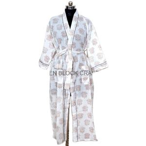 Kimono de algodón drapeado elegante con diseño simple y sofisticado kimono con escote en V con diseño simple y estampado floral para ropa informal - Product Image 1