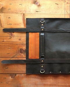 Real <b>Leather</b> <b>Tool</b> <b>Pouch</b> Genuine <b>Leather</b> Roll up <b>Pouch</b> Foldable Case Multi-purpose Classic Knife Roll <b>Tool</b> Bag LKR-0270 - Product Image 3